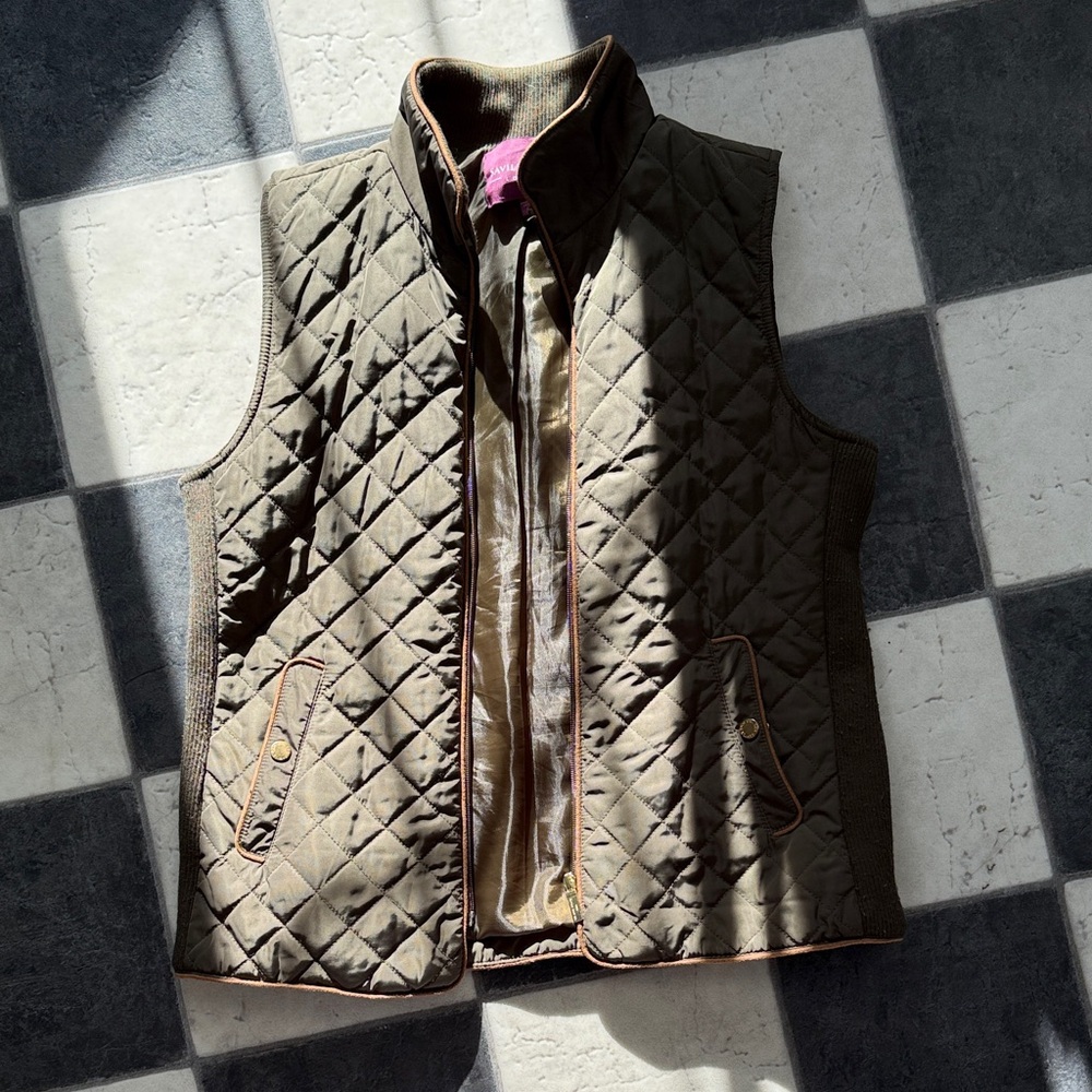 Quilted Olive Green Vest
